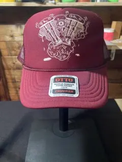OTTO trackerメッシュキャップ バーガンディ トラッカーキャップ