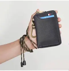 キーケース　財布　カードケース　免許証入　多機能　大容量　牛革　メンズ　カラビナ