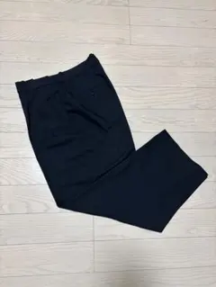 ユニクロ タックワイドパンツ 09 ブラック XXL