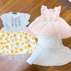 レース付きフレアワンピース 95cm以下