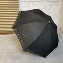 ❤️バーバリー ❤️日傘 ❤️オールブラックノバチェック 晴雨兼用保護フィルム付
