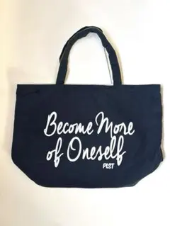 【未使用】PLST プラステ リバーシブル　トートバッグ ノベルティ　ネイビー