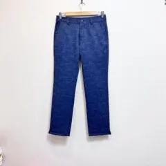 【美品】Paradiso パラディーゾ 総柄 エンボス テーパードパンツ ゴルフ