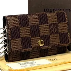 極上美品 路易威登 多功能鑰匙包 達米耶帆布 附配件