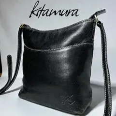 KITAMURA キタムラ ショルダーバッグ レザー ブラック