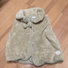 ベージュ ボワベスト 裏地花柄