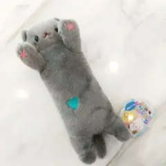 にぎって！にゃんこ3　ぐれーにゃ　猫　ぬいぐるみ　マスコット 新品 匿名配送
