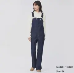 GU　ジーユー　デニムスリムサロペットパンツ