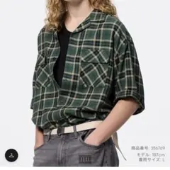 GU チェックシャツ グリーン 未使用