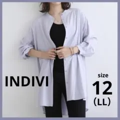 INDIVI インディヴィ UVケア ロングブラウス 12 XL LLラベンダーのサムネイル