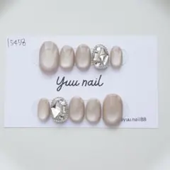 ネイルチップ　マグネットネイル　ベージュ　推し活　埋め尽くしネイル　y2k