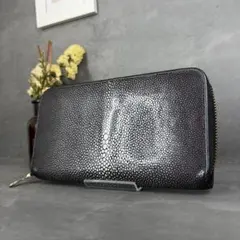 【美品】muta ムータ ガルーシャ スティングレイ ラウンドファスナー 長財布のサムネイル