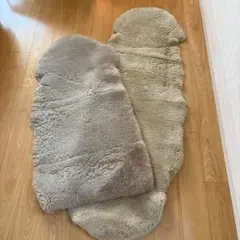 ムートンラグ 2枚 ベージュ