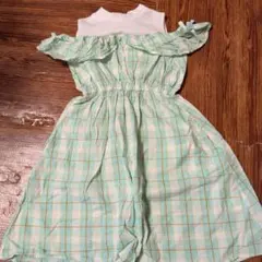 チェック柄オフショルダー130