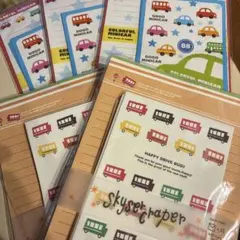 車のレターセット 2種類5セット