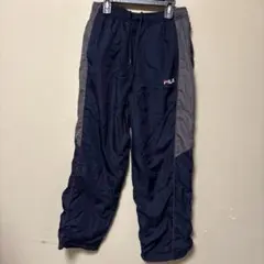 防寒 FILA ジャージ パンツ ネイビー Mサイズ 内側フリース
