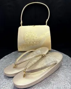 A8 礼装用　草履　バックセット　ゴールド　礼装用　留袖　振袖　訪問着