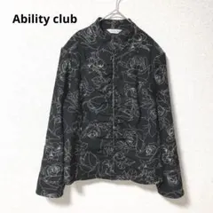 Ability club⭐︎ブラウス⭐︎花柄⭐︎シャーリング⭐︎日本製⭐︎美品