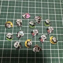 A117.ネイルパーツ デコパーツ 15個 パンダ