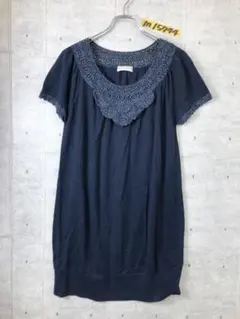 BEAUTY&YOUTH ビューティー＆ユース デザインネック ニットワンピース