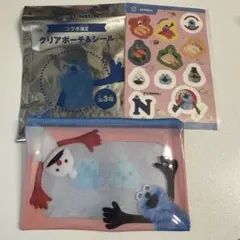 スシロー　スンスン コラボ限定 クリアポーチ&シール