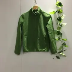 【ユニクロ】フリース ジャケット ジップアップ グリーン Mサイズ ポケット付き