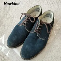 ネイビー スエード レースアップシューズ