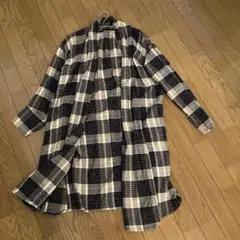 ビームスハート　ロングカーディガン　チェック柄