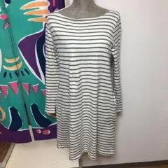 無印良品　ボーダーワンピース