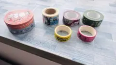 ムーミン マスキングテープ 5種セット オマケ缶付きのサムネイル