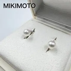花珠級テリ✨ ミキモト イヤリング K14 パール 真珠 あこや ケース 