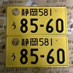 記念所持軽自動車抹消ナンバープレート愛媛581ね8889黄色イエロー