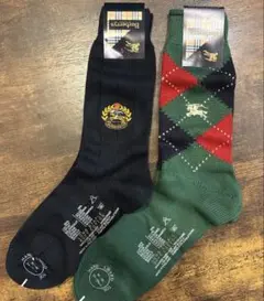 ド*絵様 新品　BURBERRYS バーバリーズ 靴下 2足セット　英国製