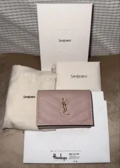 ✴︎極美品✴︎SAINT LAURENT 三つ折り財布 ピンクのサムネイル