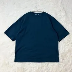 美品 ユニクロユー エアリズム オーバーサイズTシャツ M ダークグリーン 半袖