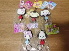 サンリオキャラクターズ チョコレート ラバーキーリール キーホルダー 全種