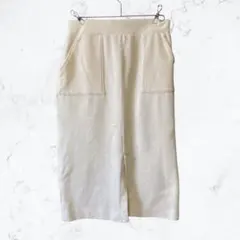 13428 チャオパニックティピー ロングスカート スリット ストレッチ 白