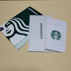 スターバックスカードケース、メッセージカード封筒付きセット
