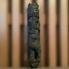 縁起物】天然素材 彫刻 百福図（多数のコウモリ）吉祥 置物 骨董