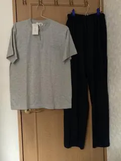 スマイル様　B.C.Factory グレーTシャツとネイビーパンツセット L