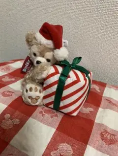 ダッフィー クリスマスウォームウィンターストーリータイム　ぬいぐるみバッチ