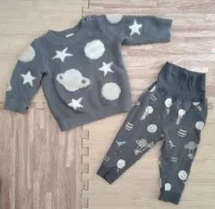 【gelato pique】80-90 セーターとズボンのセット パジャマ 宇宙