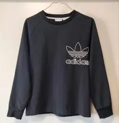 adidas アディダス トレフォイルロゴ スウェット ブラック XSのサムネイル