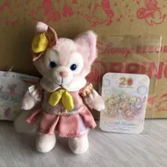 新品カラフルハピネス　ダッフィー20周年　リーナベル ぬいぐるみバッジ　シール