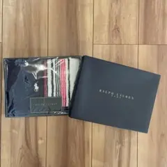 【新品】ラルフローレン ウォッシュタオル 2枚セット ネイビー 箱付