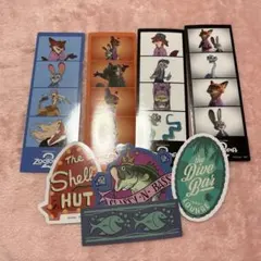 ズートピア ハッピーくじ K賞ステッカー 8点セット