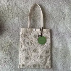 新品 NOCTILUCA 花柄刺繍トートバッグ ベージュ