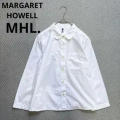 美品】MHL. マーガレットハウエル ラウンドカラーシャツ 白 M - メルカリ