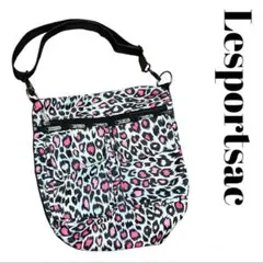 Lesportsac　レスポートサック　豹　レオパード　ピンク　ショルダー