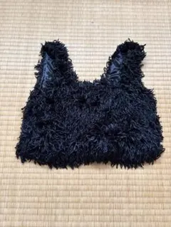 フェザーブラックビスチェ